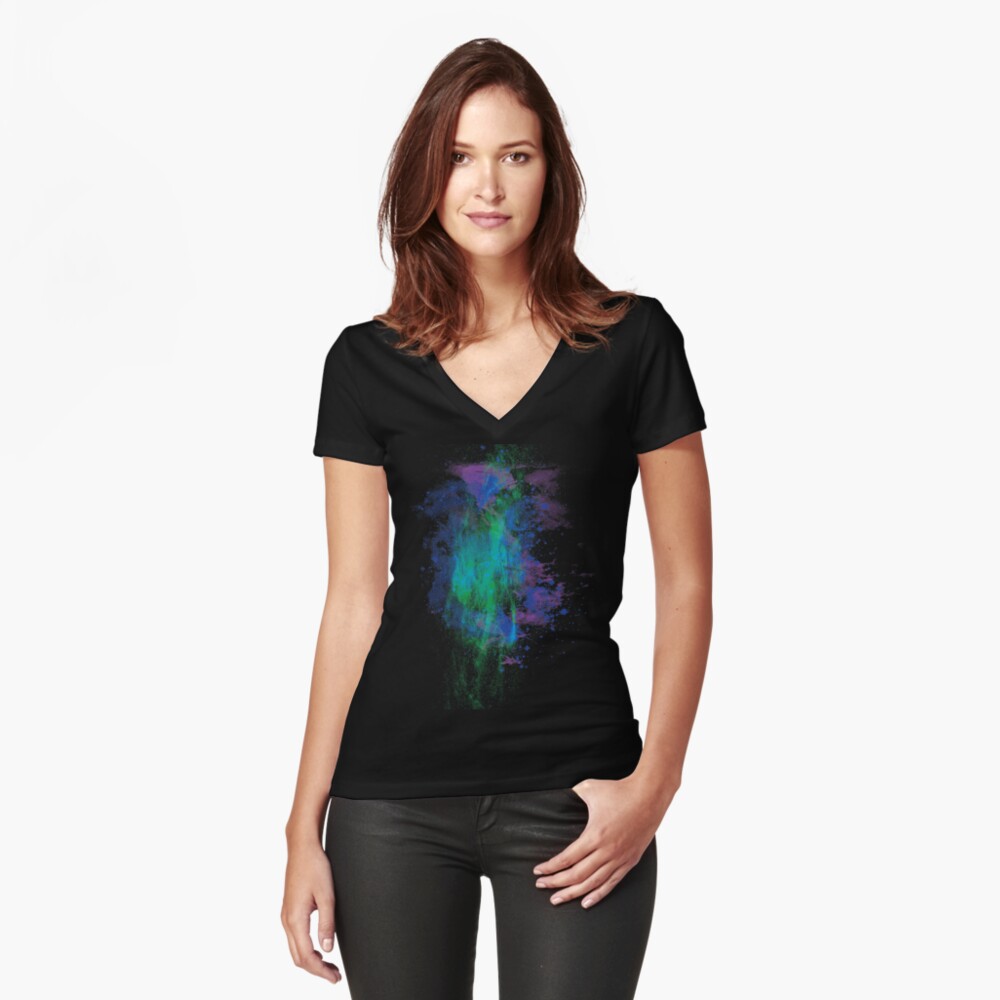 Item preview, Fitted V-Neck T-Shirt designed and sold by that5280lady.