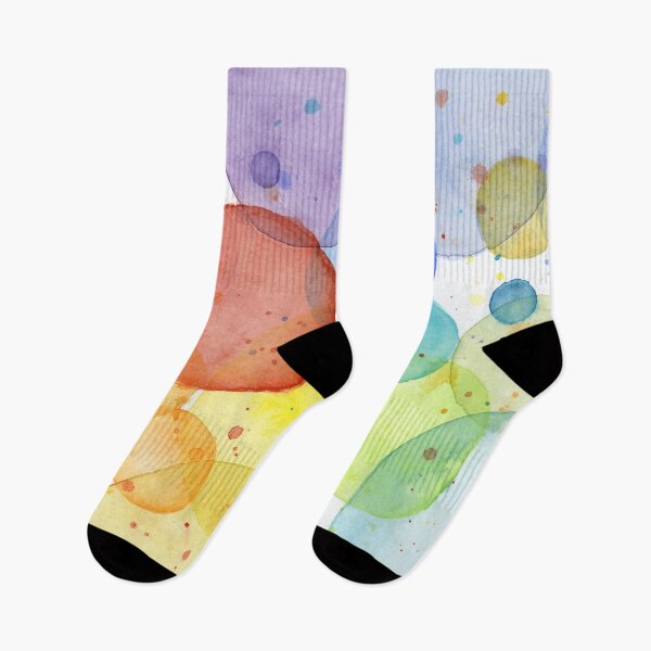 Item preview, Geometric Watercolor Abstract Rainbow Circles designed and sold by Olga Shvartsur.