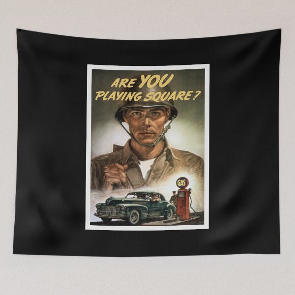 Aperçu de l'œuvre Are You Playing Square -- World War Two Print créée et vendue par warishellstore.