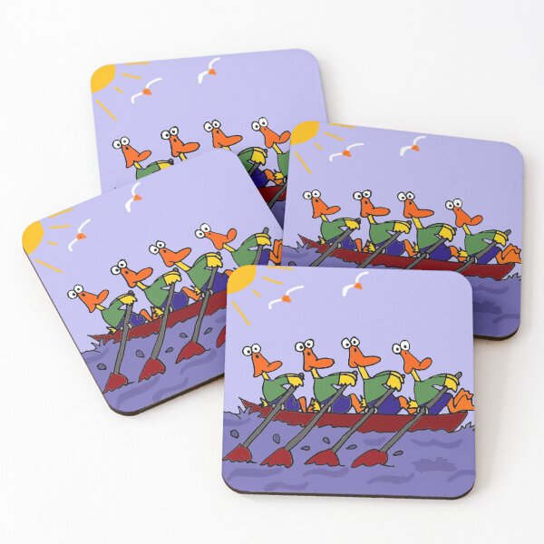 Item preview, Cool Ducks in a Row Boat Cartoon designed and sold by Nature's Fancy.
