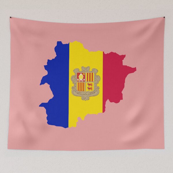 Item preview, andorra country flag map colourfull  designed and sold by rashadat.