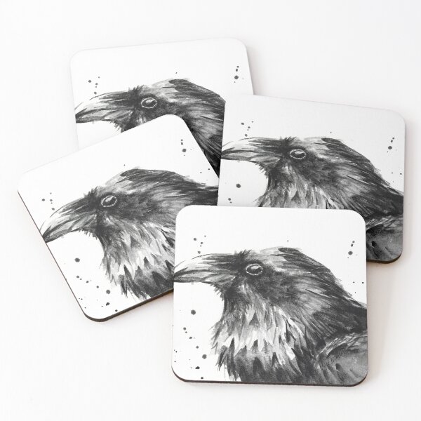 Item preview, Raven Watercolor designed and sold by Olga Shvartsur.