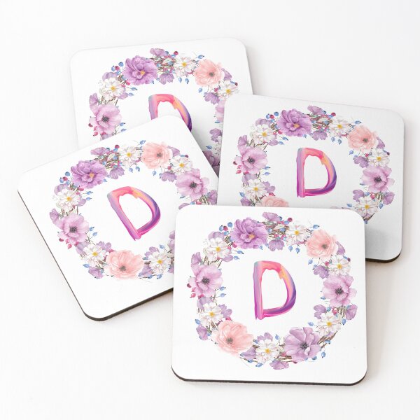 Item preview,  Floral Initial Wreath Monogram D designed and sold by bricoartv.