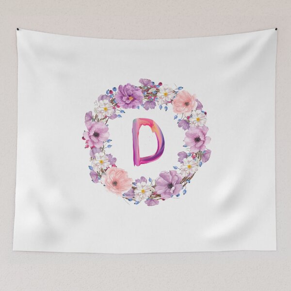 Item preview,  Floral Initial Wreath Monogram D designed and sold by bricoartv.