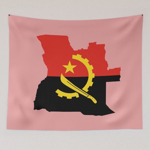 Item preview, Angola country flag map colourfull  designed and sold by rashadat.
