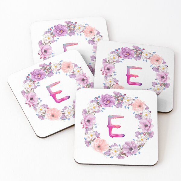 Item preview,  Floral Initial Wreath Monogram E designed and sold by bricoartv.