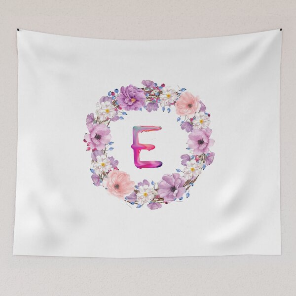 Item preview,  Floral Initial Wreath Monogram E designed and sold by bricoartv.