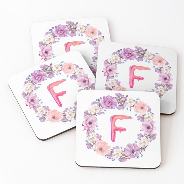 Item preview,  Floral Initial Wreath Monogram F designed and sold by bricoartv.