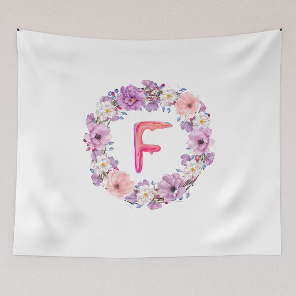 Item preview,  Floral Initial Wreath Monogram F designed and sold by bricoartv.
