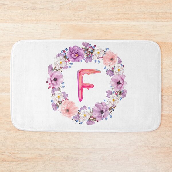 Item preview,  Floral Initial Wreath Monogram F designed and sold by bricoartv.