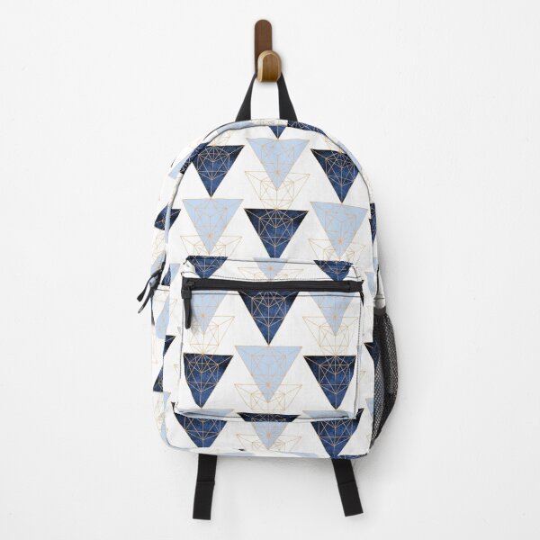 Item preview, Geometric Triangles in Blue and Rose Gold designed and sold by UrbanEpiphany.