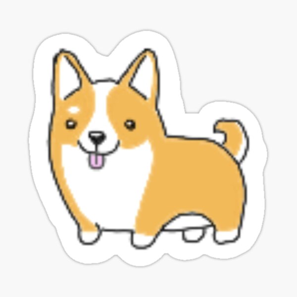 Item preview, cute corgi sticker designed and sold by mariefrances19.