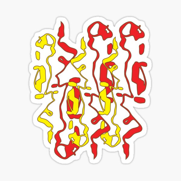 Frizzle Sticks Primary Glossy Sticker