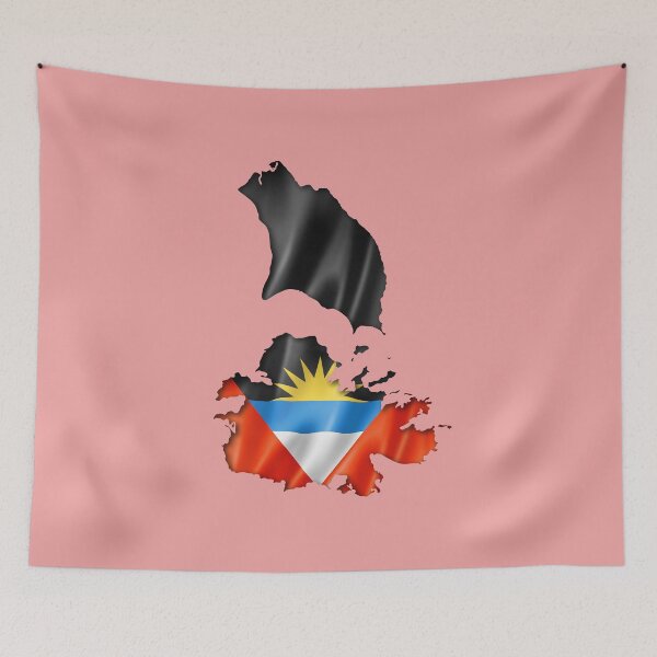 Item preview, Antigua and Barbuda country flag map colourfull  designed and sold by rashadat.