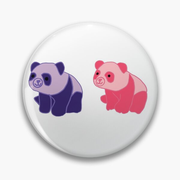 Aperçu de l'œuvre Panda violet et rose créée et vendue par 3LittlePandas.