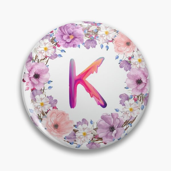 Item preview, Floral Initial Wreath Monogram K designed and sold by bricoartv.