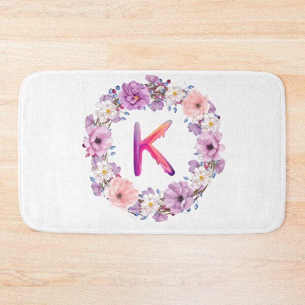 Item preview, Floral Initial Wreath Monogram K designed and sold by bricoartv.