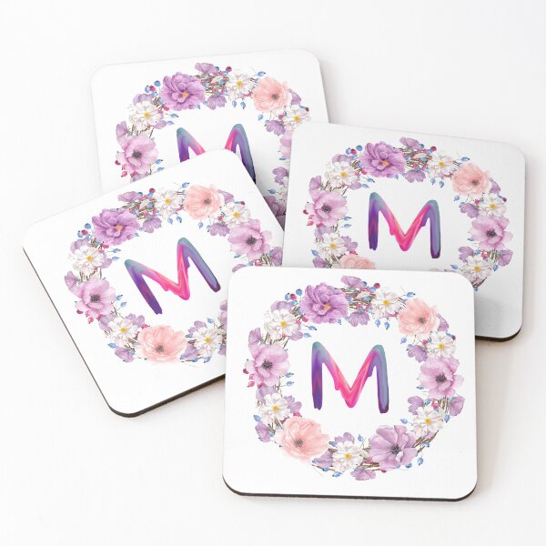 Item preview,  Floral Initial Wreath Monogram M designed and sold by bricoartv.