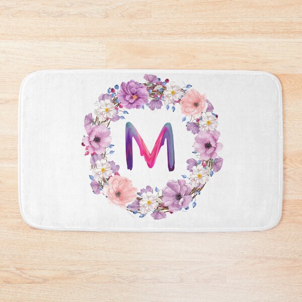 Item preview,  Floral Initial Wreath Monogram M designed and sold by bricoartv.