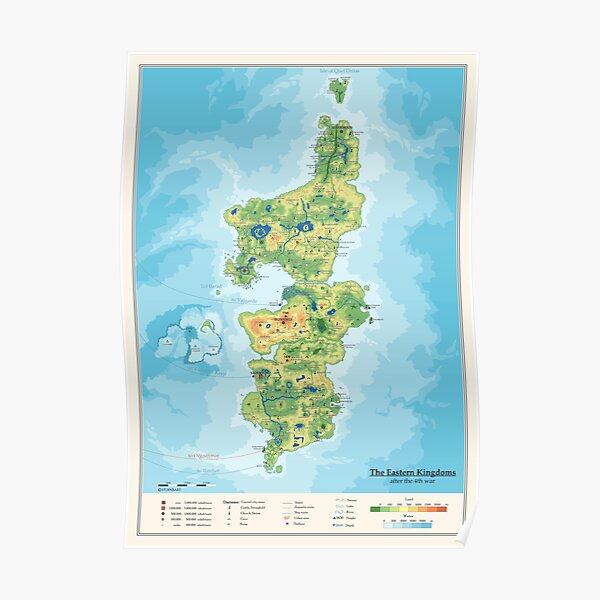 Detailed Eastern Kingdoms map Poster