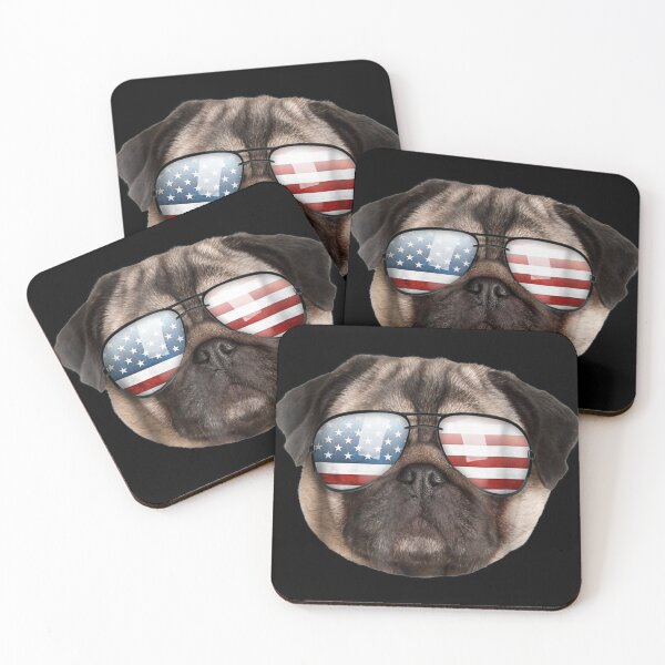 Item preview, Funny Patriotic Pug American Sunglasses Dog designed and sold by EliseJenkins.