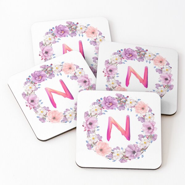 Item preview,  Floral Initial Wreath Monogram N designed and sold by bricoartv.