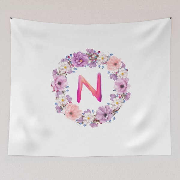 Item preview,  Floral Initial Wreath Monogram N designed and sold by bricoartv.