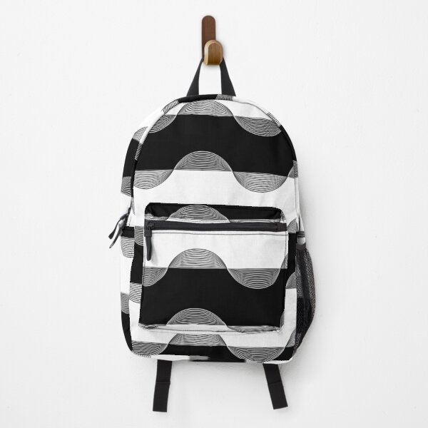 Item preview, Abstract horizontal stripes wrapped in linear waves pattern  designed and sold by Elemesca.
