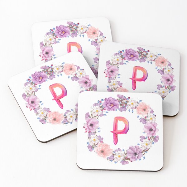 Item preview,  Floral Initial Wreath Monogram P designed and sold by bricoartv.