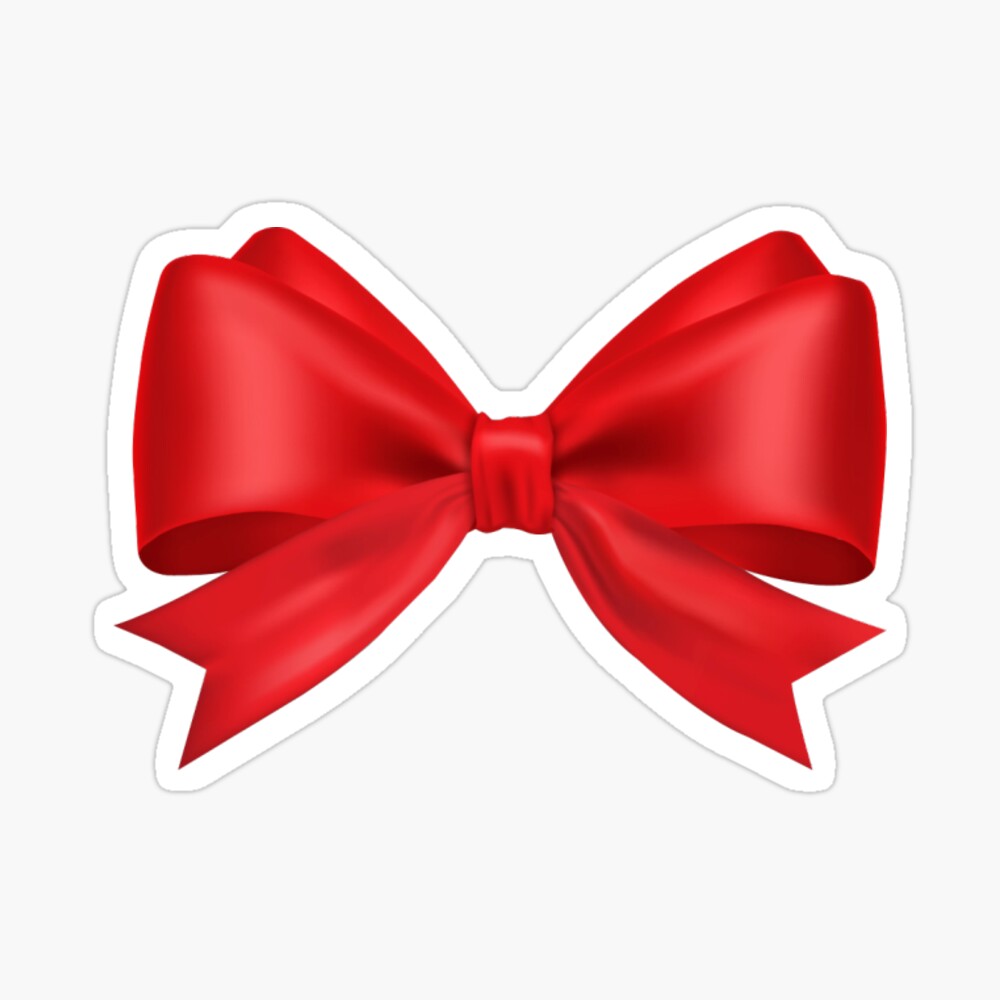 Red Bow Sticker for Sale by mcamore