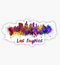 Los Angeles skyline in watercolor Sticker