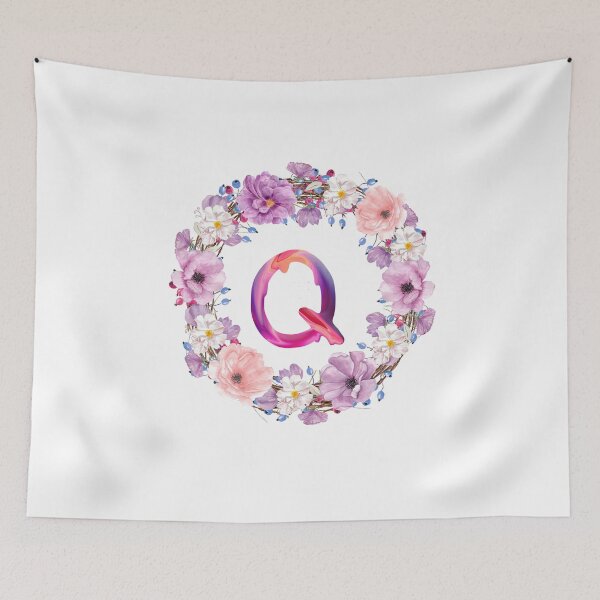 Item preview,  Floral Initial Wreath Monogram Q designed and sold by bricoartv.