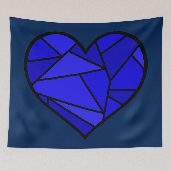 Item preview, Moody Blues Rockabilly -  Love Heart Seamless Simple Contrast Pattern designed and sold by LJWDesigns.