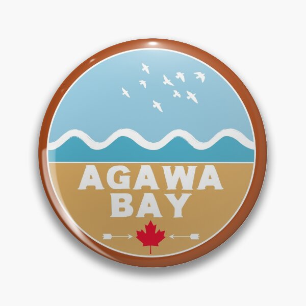 Item preview, Agawa Bay Ontario Canada - Retro Lake Beach Wave  designed and sold by palmettodigital.