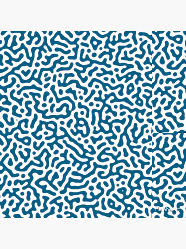 Thumbnail 4 of 4, Clock, Blue Pattern designed and sold by Halabe art.
