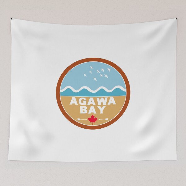 Item preview, Agawa Bay Ontario Canada - Retro Lake Beach Wave  designed and sold by palmettodigital.