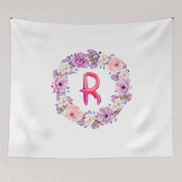 Item preview,  Floral Initial Wreath Monogram R designed and sold by bricoartv.