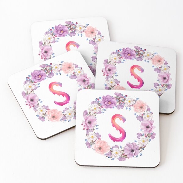 Item preview,   Floral Initial Wreath Monogram S designed and sold by bricoartv.