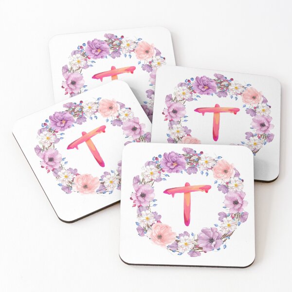 Item preview,   Floral Initial Wreath Monogram T designed and sold by bricoartv.