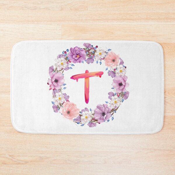 Item preview,   Floral Initial Wreath Monogram T designed and sold by bricoartv.
