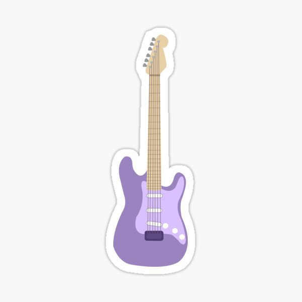 pastel purple electric guitar