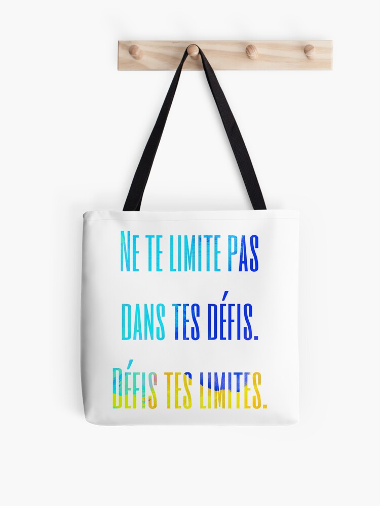 Citation Perseverance Force Defis Tes Limites Tote Bag By Kellermarine Redbubble