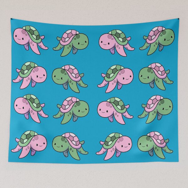 Item preview, Pink and Green Sea Turtles designed and sold by Morgan Drea.