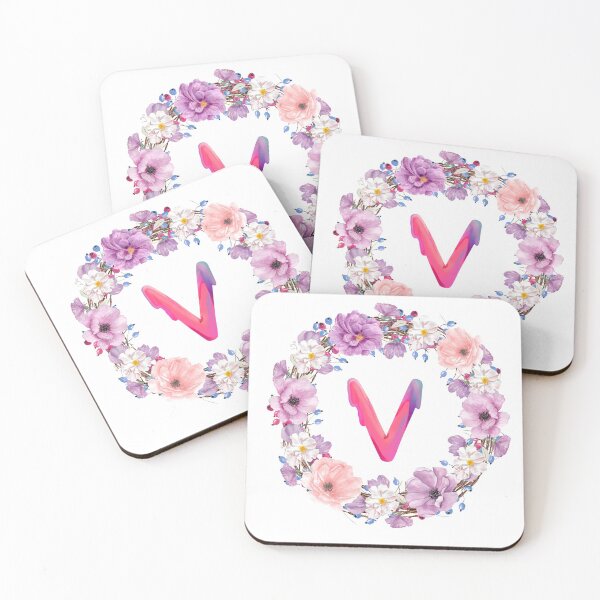 Item preview,  Floral Initial Wreath Monogram V designed and sold by bricoartv.