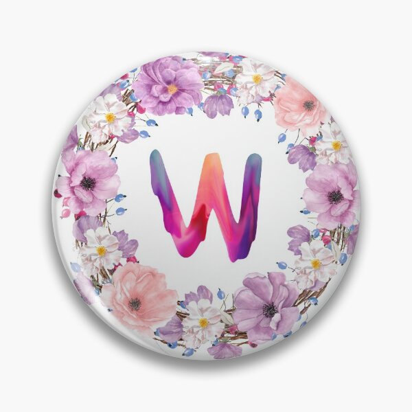 Item preview,   Floral Initial Wreath Monogram W designed and sold by bricoartv.