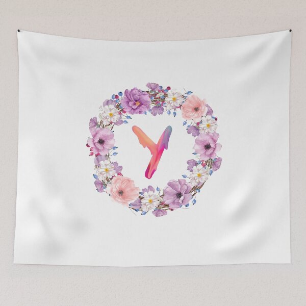 Item preview,  Floral Initial Wreath Monogram Y designed and sold by bricoartv.