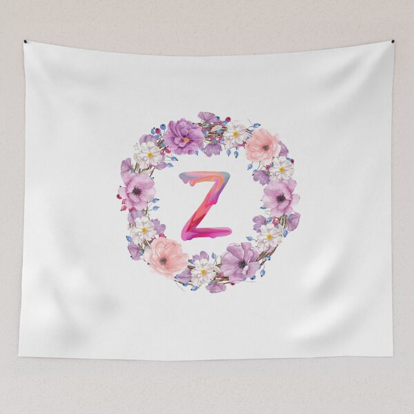 Item preview,  Floral Initial Wreath Monogram Z designed and sold by bricoartv.