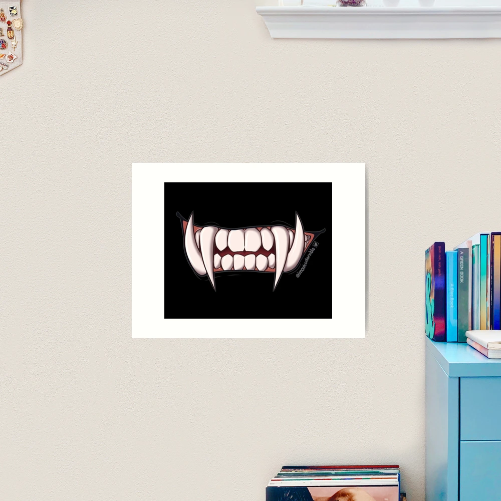 Vampire Monster Fangs Art Print for Sale by Imoutodorable