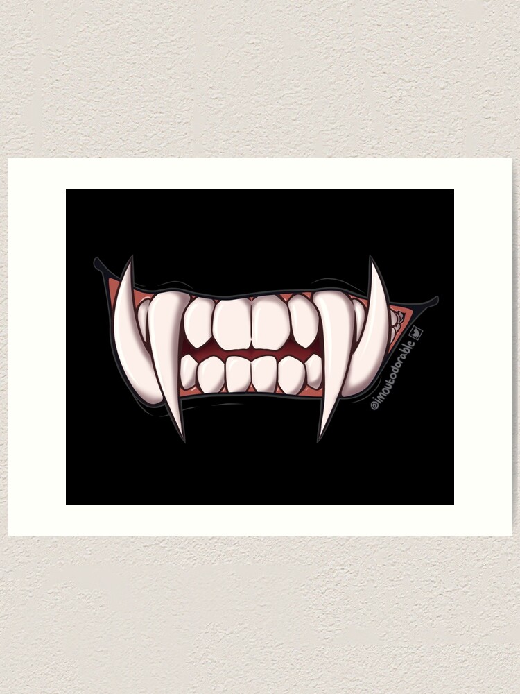 Vampire Monster Fangs Art Print for Sale by Imoutodorable