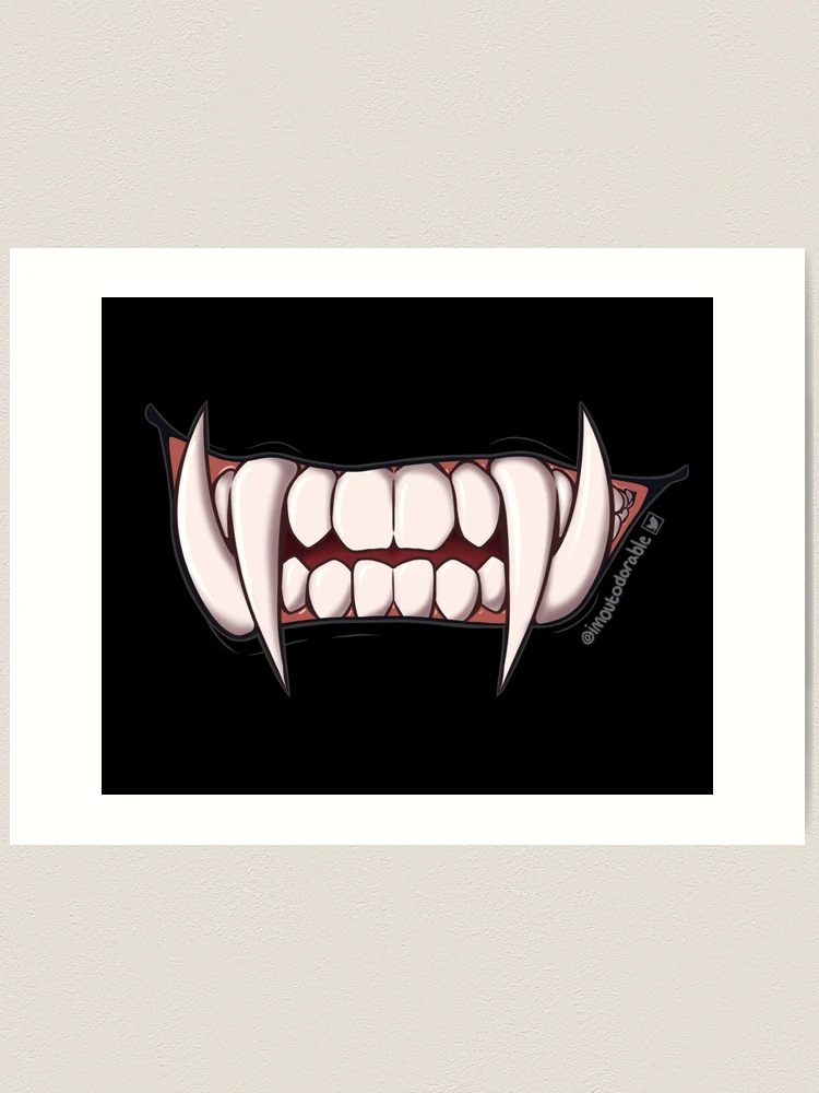 Seductive Vampire Fangs Art Board Print for Sale by More than Myriad